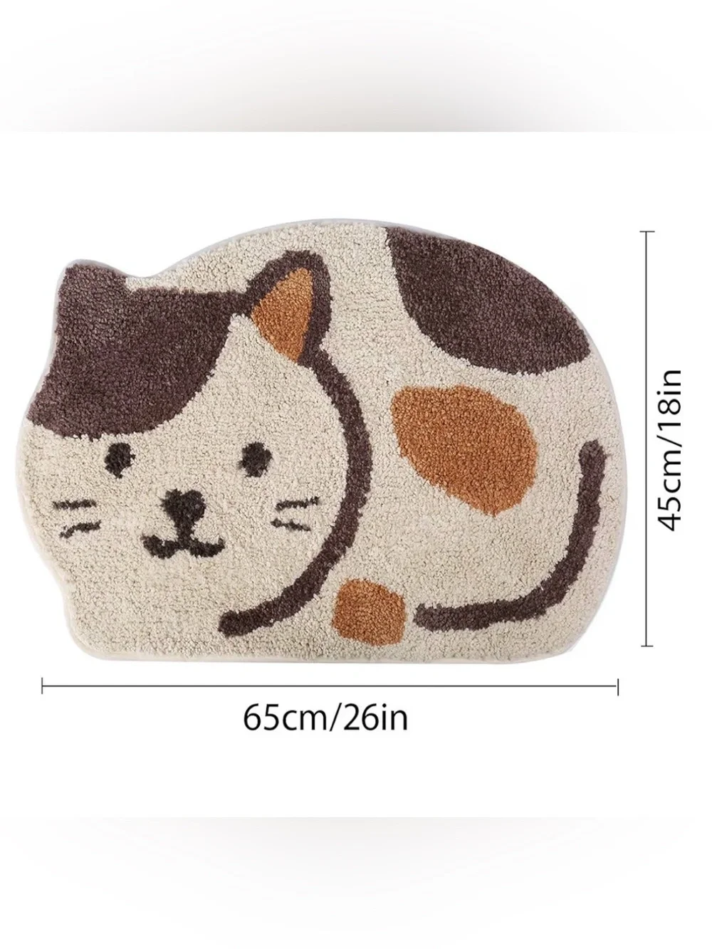 Kawaii cute nonslip novelty gift CAT RUG after shower kitten bath bathroom mat